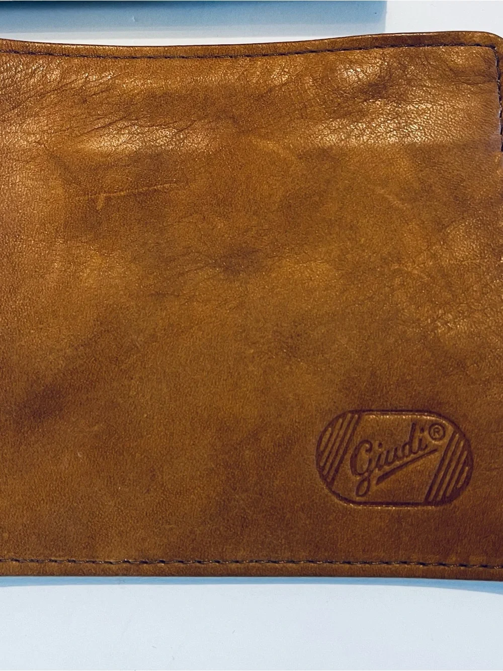 Giudi Genuine Leather Men’s Wallet Brown Made In Italy Bifold Coin Pocket NIB